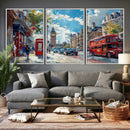 London City Street Wall Art Canvas Print, Big Ben & Red Bus by MyGreatCanvas | Canvas Wall Art Prints | Photo Prints & Wall Decor