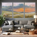 Mountain Sunset Wall Art Canvas Print Vintage Landscape by MyGreatCanvas | Canvas Wall Art Prints | Photo Prints & Wall Decor