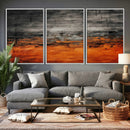 Black Orange Abstract Wall Art Canvas Print Modern Textured by MyGreatCanvas | Canvas Wall Art Prints | Photo Prints & Wall Decor