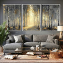 Abstract Birch Forest Wall Art Canvas Print – Modern Gold by MyGreatCanvas | Canvas Wall Art Prints | Photo Prints & Wall Decor