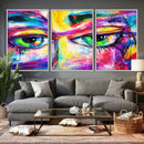 Colorful Abstract Face Wall Art Canvas Print – Modern Pop by MyGreatCanvas | Canvas Wall Art Prints | Photo Prints & Wall Decor