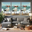 Funny Seagull Wall Art Canvas Print Beach Birds With by MyGreatCanvas | Canvas Wall Art Prints | Photo Prints & Wall Decor