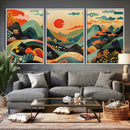 Yayoi Kusama Boho Mountain Landscape Large Wall Art, by MyGreatCanvas | Canvas Wall Art Prints | Photo Prints & Wall Decor