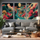 Colorful Japanese Landscape Print: Maximalist Panoramic Wall by MyGreatCanvas | Canvas Wall Art Prints | Photo Prints & Wall Decor