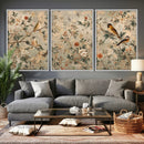 Vintage Birds and Flowers Wall Art Canvas Print, Botanical by MyGreatCanvas | Canvas Wall Art Prints | Photo Prints & Wall Decor
