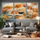 Geometric Boho Abstract Wall Art Canvas Print, Orange Blue by MyGreatCanvas | Canvas Wall Art Prints | Photo Prints & Wall Decor