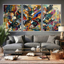 Geometric Abstract Wall Art Canvas Print, Orange Blue by MyGreatCanvas | Canvas Wall Art Prints | Photo Prints & Wall Decor