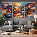 Geometric Abstract Wall Art Canvas Print, Orange Blue by MyGreatCanvas | Canvas Wall Art Prints | Photo Prints & Wall Decor