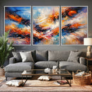 Lyrical Abstraction Wall Art Canvas Print, Orange Blue by MyGreatCanvas | Canvas Wall Art Prints | Photo Prints & Wall Decor