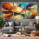 Lyrical Abstract Wall Art Canvas Print, Orange Blue Abstract by MyGreatCanvas | Canvas Wall Art Prints | Photo Prints & Wall Decor
