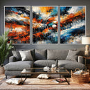 Geometric Abstract Wall Art Canvas Print, Orange Blue by MyGreatCanvas | Canvas Wall Art Prints | Photo Prints & Wall Decor