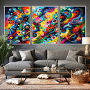 Geometric Abstract Wall Art Canvas Print, Bold Color by MyGreatCanvas | Canvas Wall Art Prints | Photo Prints & Wall Decor