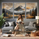 Mountain Lake Canvas Wall Art — Rustic Forest Landscape by MyGreatCanvas | Canvas Wall Art Prints | Photo Prints & Wall Decor