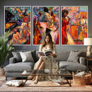 African American Jazz Singer Canvas Art — Red Dress Black by MyGreatCanvas | Canvas Wall Art Prints | Photo Prints & Wall Decor