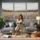 Neutral Wildflower Field Canvas Wall Art — Beige Earth Tone by MyGreatCanvas | Canvas Wall Art Prints | Photo Prints & Wall Decor