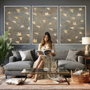 Flying Birds Canvas Wall Art, Vintage Bird Flock Pattern by MyGreatCanvas | Canvas Wall Art Prints | Photo Prints & Wall Decor