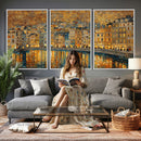 Gustav Klimt Golden Cityscape Wall Art Canvas Print, Framed by MyGreatCanvas | Canvas Wall Art Prints | Photo Prints & Wall Decor