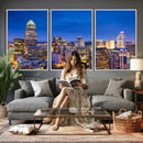 Charlotte Skyline Canvas Wall Art Print – North Carolina Cityscape Photography Print by MyGreatCanvas | Canvas Wall Art Prints | Photo Prints & Wall Decor