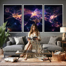 Global Flight Routes Map Canvas Wall Art, Worldwide Aviation Network Print, International Air Travel Wall Decor by MyGreatCanvas | Canvas Wall Art Prints | Photo Prints & Wall Decor