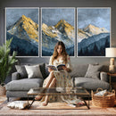 Abstract Mountain Wall Art Canvas Print Modern Landscape Painting Print