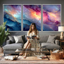 Colorful Abstract Canvas Wall Art Print, Vibrant Popup Color Art Print