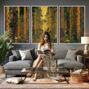 Gustav Klimt Style Forest Canvas Wall Art, Golden Forest Path Floral Art Nouveau Print, Enchanted Woodland Decor by MyGreatCanvas | Canvas Wall Art Prints | Photo Prints & Wall Decor