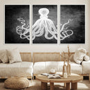 Black White Octopus Wall Art Canvas Print by MyGreatCanvas | Canvas Wall Art Prints | Photo Prints & Wall Decor