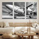 Vintage Airplane on Runway Canvas Print by MyGreatCanvas | Canvas Wall Art Prints | Photo Prints & Wall Decor