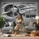 Vintage Antique Airplane Wall Art Canvas Print