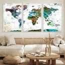 Modern Watercolor World Map Canvas Wall Art – Framed by MyGreatCanvas | Canvas Wall Art Prints | Photo Prints & Wall Decor