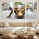 Charging Bull Wall Art Canvas Print