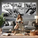 American Football Player Wall Art Canvas Print