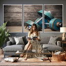 Dambell and Sport Wall Art Canvas Print
