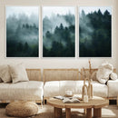 Misty Forest Wall Art – Serene Green Landscape Canvas Print, by MyGreatCanvas | Canvas Wall Art Prints | Photo Prints & Wall Decor