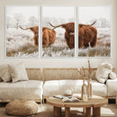 Longhorn Cattle Wall Art Canvas Print, Framed Farmhouse by MyGreatCanvas | Canvas Wall Art Prints | Photo Prints & Wall Decor