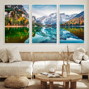 Spectacular autumn view of Braies Lake Wall Art Canvas Print by MyGreatCanvas | Canvas Wall Art Prints | Photo Prints & Wall Decor