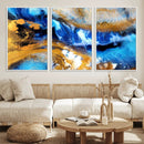 Blue Orange Marble Fluid Effect Canvas Wall Art Print by MyGreatCanvas | Canvas Wall Art Prints | Photo Prints & Wall Decor