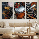 Spices and Seasonings Canvas Wall Art – Colorful Triptych by MyGreatCanvas | Canvas Wall Art Prints | Photo Prints & Wall Decor
