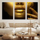 Gold and Women Wall Art Canvas Print by MyGreatCanvas | Canvas Wall Art Prints | Photo Prints & Wall Decor