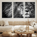 Black and White Lion Canvas Wall Art Print – Wildlife by MyGreatCanvas | Canvas Wall Art Prints | Photo Prints & Wall Decor