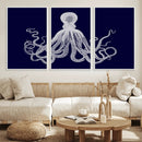 Blue Octopus Wall Art Canvas Print by MyGreatCanvas | Canvas Wall Art Prints | Photo Prints & Wall Decor