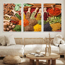 Herbs and Spices Art Canvas Print for Kitchen Kitchen,