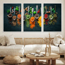Herbs and Spices Kitchen Wall Art Canvas Print