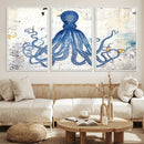Octopus Canvas Wall Art | Coastal Marine Life Artwork for by MyGreatCanvas | Canvas Wall Art Prints | Photo Prints & Wall Decor
