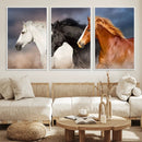 Animal Wall Art Three Horses Farmhouse Art Canvas, Framed by MyGreatCanvas | Canvas Wall Art Prints | Photo Prints & Wall Decor