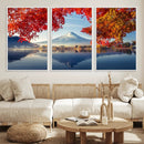 Mount Fuji Canvas Wall Art Japan Autumn Mountain Canvas