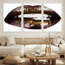 Close Up Lips Wall Art Canvas Print