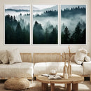 Captivating Misty Forest Wall Art Canvas, Premium Canvas