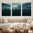 Captivating Misty Forest Wall Art Premium Canvas Print,