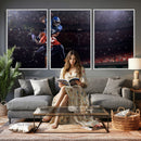 American Football Wall Art Canvas Print, Stadium Sport Wall